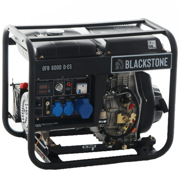 Blackstone OFB 6000 D-ES - Diesel-Stromerzeuger mit AVR-Regelung 5.3 kW - Dauerleistung 5 kW einphasig