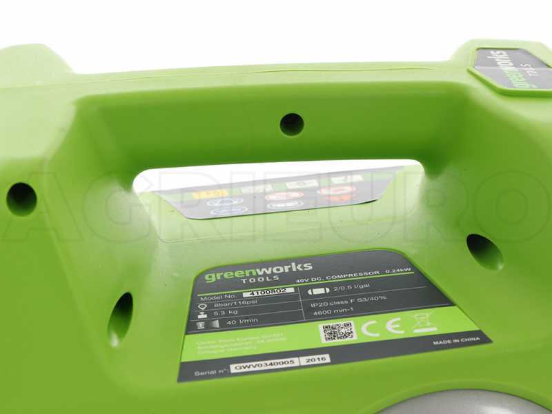 Greenworks G40AC - Tragbarer Luft-kompressor im Angebot