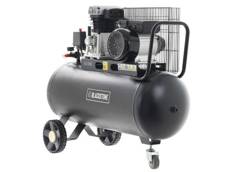 BlackStone B-LBC 100-20 elektrischer Luftkompressor mit Riemenantrieb- 2 PS  Motor - 100 Liter