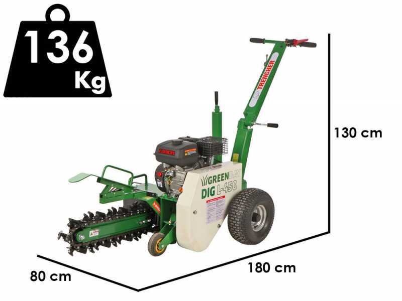 GreenBay DIG L-450 - Grabenfr&auml;se - Loncin-Motor 196 ccm